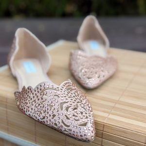 Holiday Glam - Betsey Johnson Rose Gold Flats